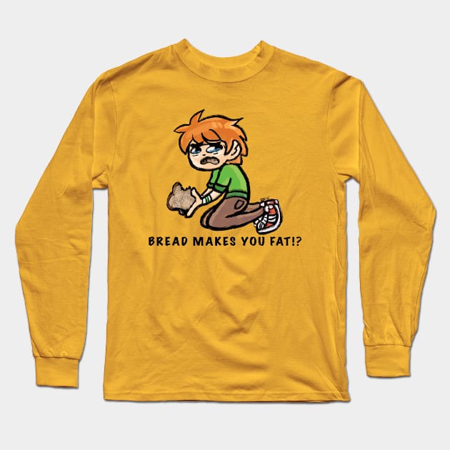 Bread Makes You Fat Long Sleeve T-Shirt by Kellylmandre